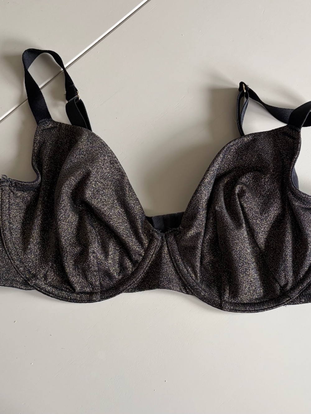 Cacique underwire bra black/gold metallic 40DD